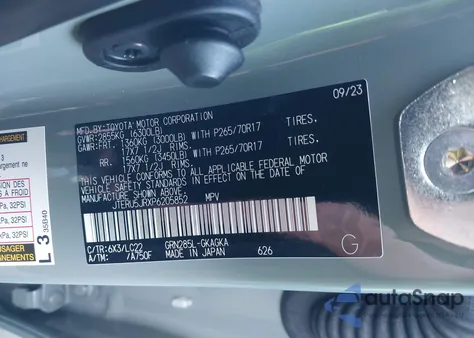 2023 Toyota 4Runner Trd Off Road Premium from USA, damaged, VIN JTERU5JRXP6205852